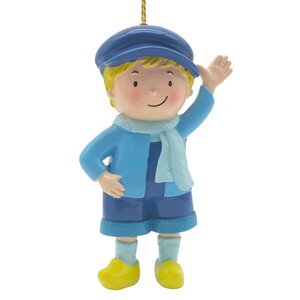 Kerstornament Teun resin 9 cm - afbeelding 2