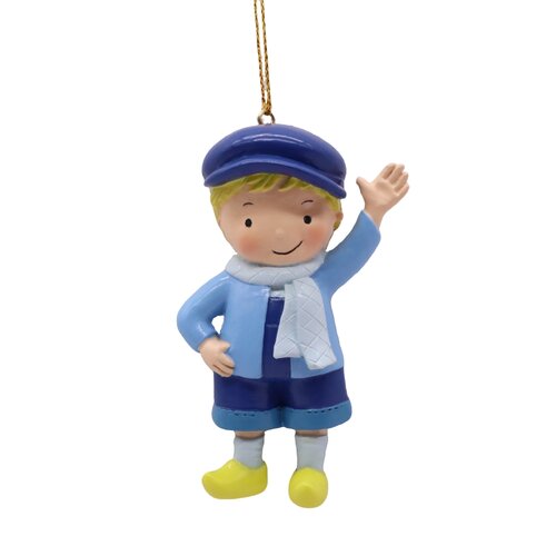 Kerstornament Teun resin 9 cm - afbeelding 1