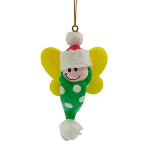 Kerstornament Vlindertje resin 9 cm - afbeelding 2