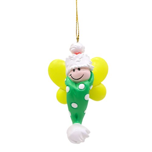 Kerstornament Vlindertje resin 9 cm - afbeelding 1