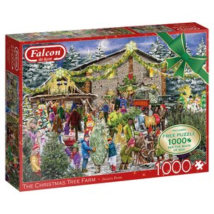 Kerstpuzzel Falcon Christmas Tree Farm (free puzzle) 2x1000