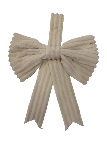 Kerststrik ribstof - B18xH28cm Beige