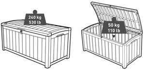 Keter Glenwood Opbergbox 390L grafiet - afbeelding 7