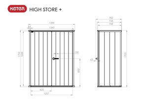 Keter High-store plus Tuinkast grijs - afbeelding 5