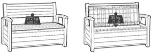 Keter Hudson Opbergbank 260L grafiet - afbeelding 7