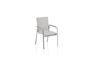 Kettler DIAMOND stapelfauteuil, zilver antra