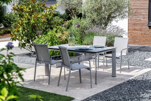 Kettler DIAMOND stapelfauteuil, zilver antra - afbeelding 2