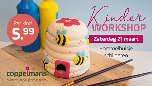 Kinderworkshop hommelhuisje schilderen - Deurne