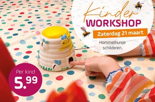 Kinderworkshop hommelhuisje schilderen - Helmond
