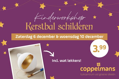 Kinderworkshop kerstbal schilderen - Veldhoven