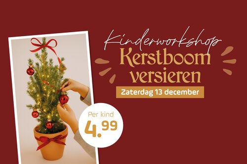 Kinderworkshop kerstboompje versieren - Helmond
