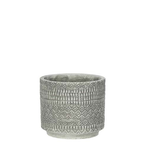 Kjeld pot rond grijs - h12,5xd14cm