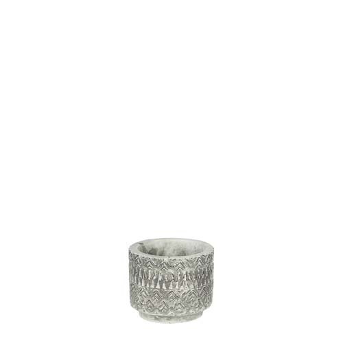 Kjeld pot rond grijs - h6,5xd7,5cm