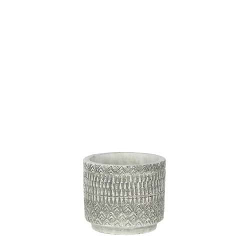 Kjeld pot rond grijs - h9xd10cm