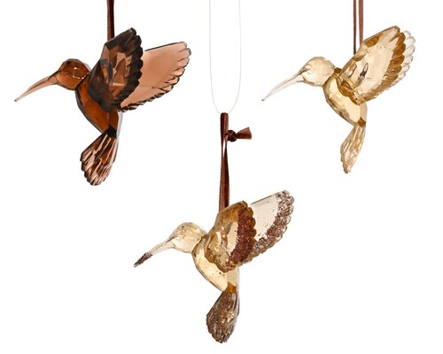 Kolibrie kunststof - L9,5xH9cm Bruin - 3 Varianten