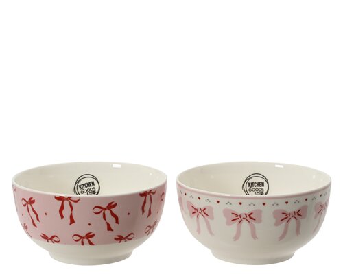 Kom porselein - D6,4xH12,7cm Roze per stuk