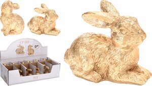 KONIJN GOUD 8CM 2ASS