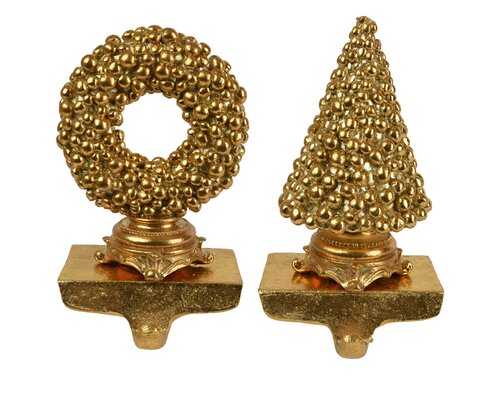 Kousenhaak kunststof - B9,5xH23cm Goud per stuk