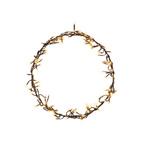 Anna's Collection krans cluster casual wit LED - D 36 cm