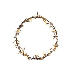 Anna's Collection krans cluster warm/casual wit LED - D 36 cm