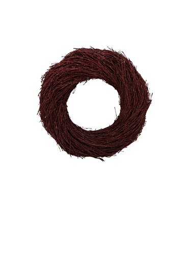 Krans D 28 cm rood glitter