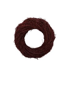 Krans D 28 cm rood glitter