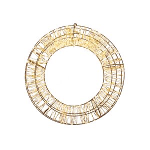 Anna's Collection krans metaal LED - H 58 x D 12 cm