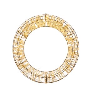 Anna's Collection krans metaal LED - H 70 x D 12 cm