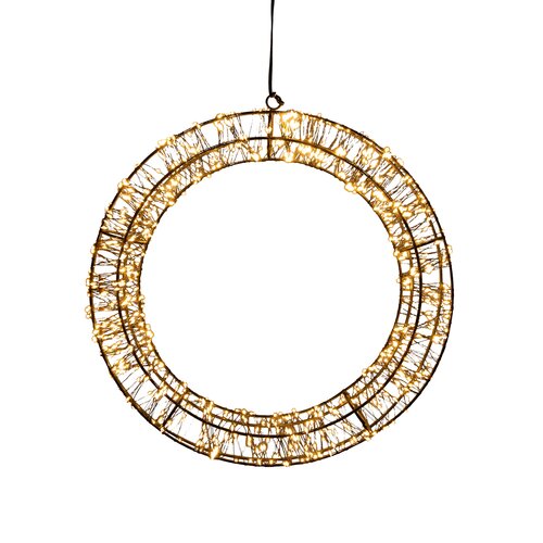 Krans metaal 800l 36x5cm cw zwart