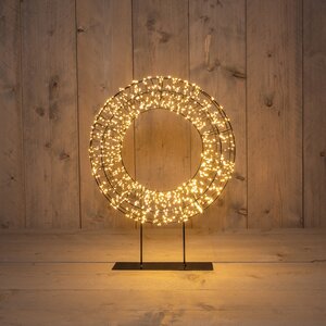 Anna's Collection krans op voet LED - H 36 x D 8 cm classic