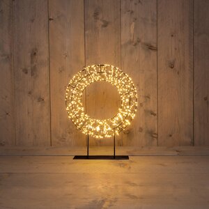 Anna's Collection krans op voet LED - H 28 x D 6 cm classic