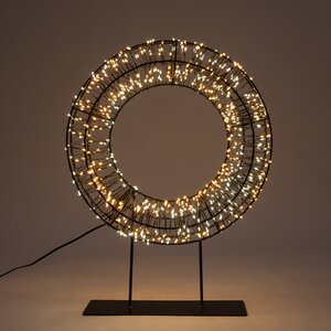 Anna's Collection krans op voet LED - H 28 x D 6 cm luxury