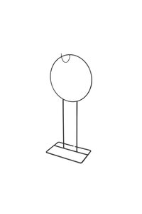 Kranshouder metaal D 30 H 65 cm black - afbeelding 1