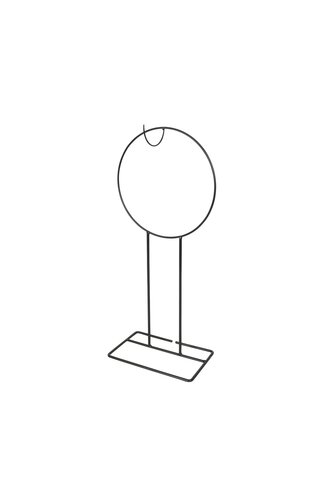 Kranshouder metaal - D30xH65cm Zwart - afbeelding 1