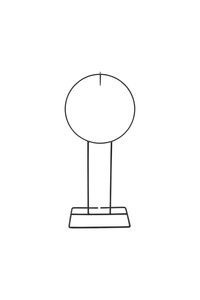 Kranshouder metaal - D30xH65cm Zwart - afbeelding 2