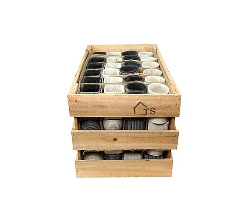 Krat pot Jari & Noor kleur D56x35 H34 4 assorti