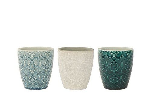 Krat pot Loa kleur D56x35 H33 3 assorti