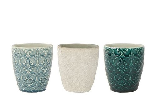 Krat pot Loa kleur D56x35 H33 3 assorti