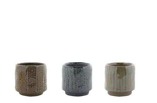 Krat pot Senne kleur D57x35 H33 3 assorti