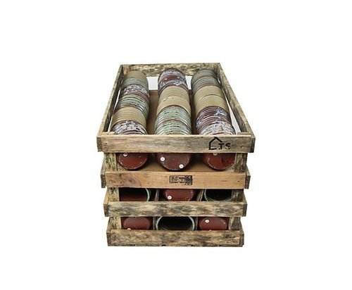 Krat pot Silke kleur D58x37 H35 3 assorti