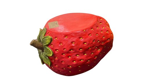 Krukje aardbei - B 40 x D 32 x H 25 cm - afbeelding 1