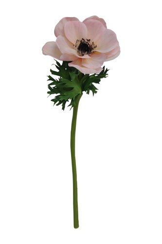Kunstbloem Anemoon zachtroze - L 39 cm - afbeelding 1