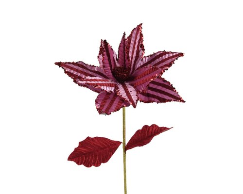 Kunstbloem fluweel rood - H 60 cm