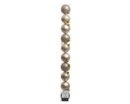 Decoris kunststof kerstballen parel - D 6 cm