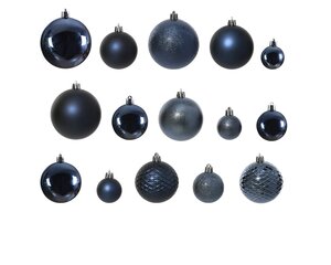 Kunststof kerstballen tube 100 stuks night blue - afbeelding 2