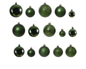 Kunststof kerstballen tube 100 stuks pine green - afbeelding 2