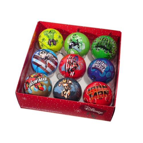 Kurt S. Adler Kerstballen Disney 75mm Avengers - 9 stuks