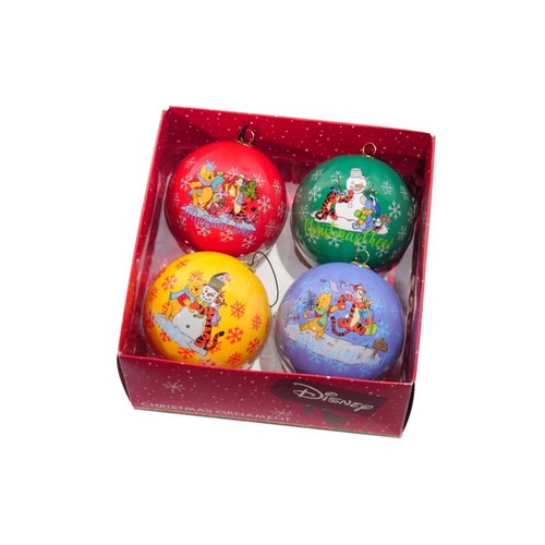 Kurt S. Adler Kerstballen Disney Winnie the Pooh - 4 stuks