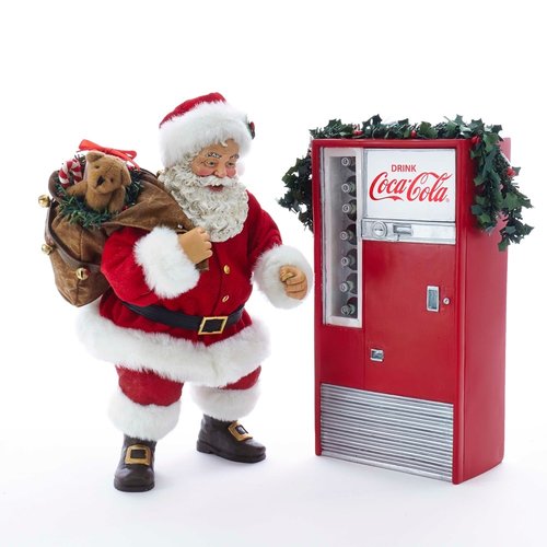 Kurt S. Adler Kerstman met zak bij automaat