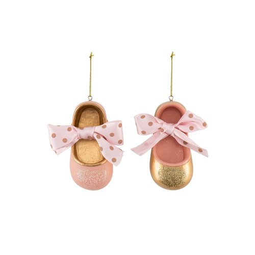 Kurt S. Adler Ornament Ballet schoen roze goud